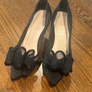 Kate Spade Elegant Black Bow Heels